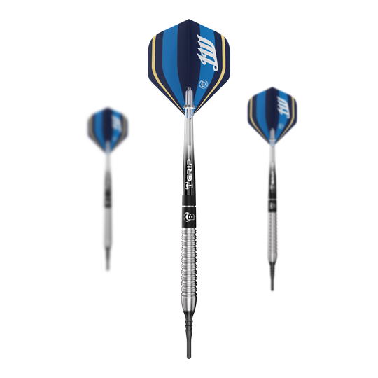 Bulls Leon Weber soft darts - 22g Auf dem Bild sind Bulls Leon Weber Softdarts - 22g als komplettes Set dargestellt. Das Set eignet sich perfekt für den Einstieg ins Softdart-Spiel.