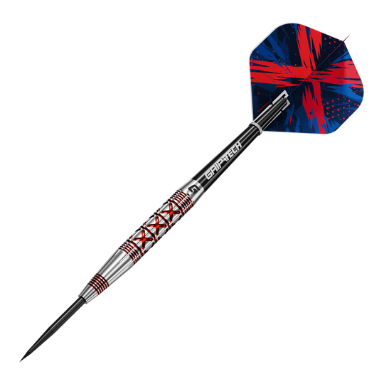 GOAT Strikes Steel Darts Das Bild zeigt das Produkt GOAT Strikes Steeldarts. Es handelt sich um Steeldarts, die besonders für Präzisionsspiele geeignet sind.
