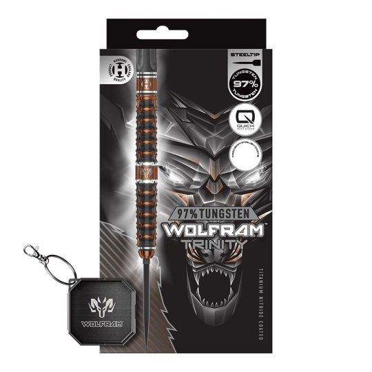 Harrows Tungsten Trinity Quick Point Steel Darts Zu sehen sind die Harrows Wolfram Trinity Quick Point Steeldarts. Sie eignen sich ideal für professionelle Dartspieler.