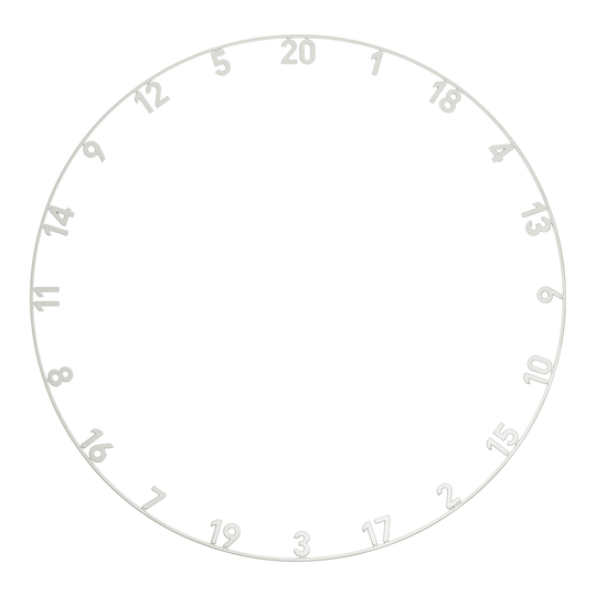 Zu sehen ist das Precise 180 Endorphine Steeldartboard mit Nummernring in der Farbe Gunmetal. Das Board bietet eine robuste und moderne Spielfläche.