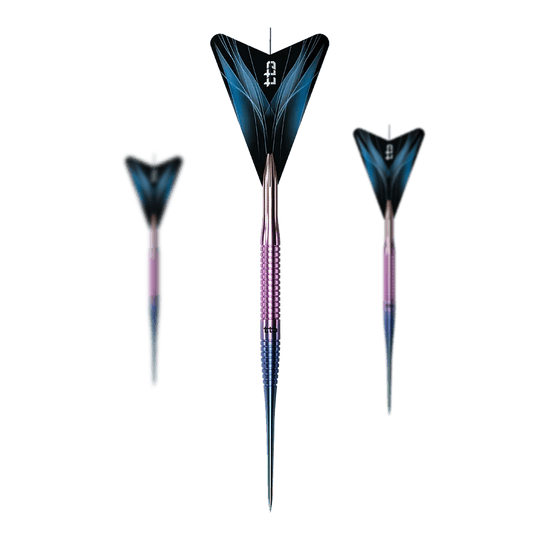 Caliburn TTD Complete Titanium T3 Rainbow Steeldarts - 7g Caliburn TTD Complete Titanium T3 Rainbow Steeldarts - 7g. Gezeigt wird ein Set aus bunten Steeldartpfeilen aus Titan.