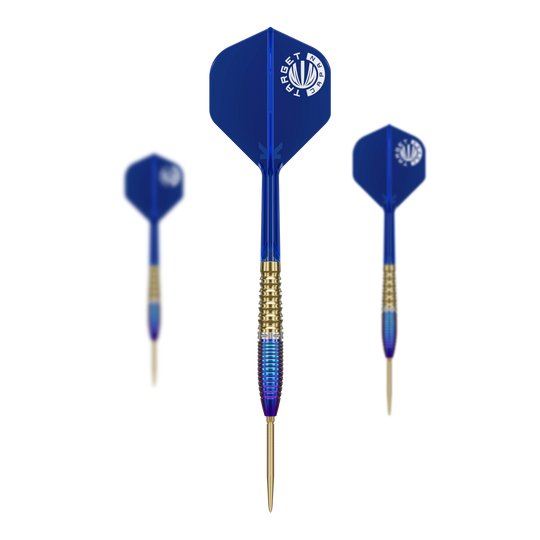 Target Japan Prime Series Zenith GEN2 Swiss Point Steel Darts - 23g Target Japan Prime Series Zenith GEN2 Swiss Point Steeldarts mit 23g sind auf diesem Bild zu sehen. Sie werden als hochwertiges Dart-Set präsentiert.