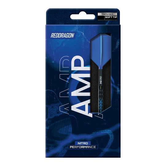 Red Dragon Amp Tapered Soft Darts - 20g Abgebildet sind die Red Dragon Amp Tapered Softdarts mit einem Gewicht von 20g. Die Pfeile besitzen ein schlankes und modernes Design.