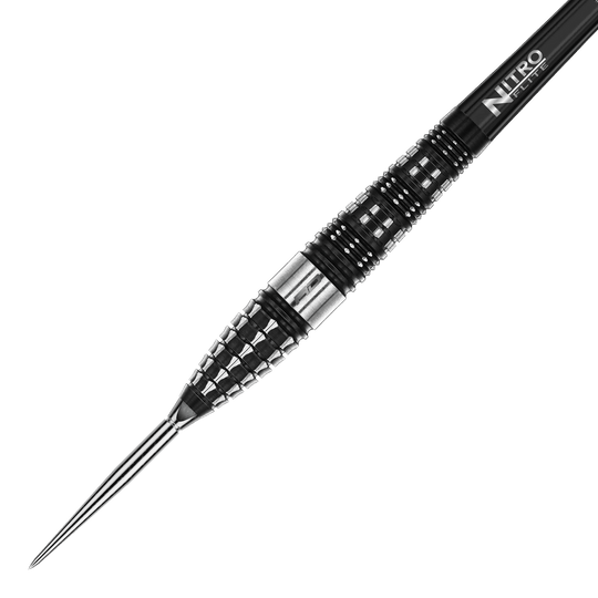 Red Dragon Recon Torpedo Steel Darts Dieses Bild zeigt die Red Dragon Recon Torpedo Steeldarts - 23g. Die Darts liegen nebeneinander auf einer weißen Fläche.