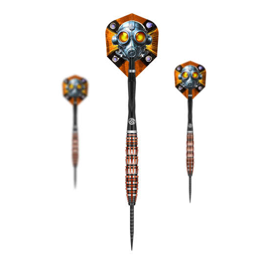 Shot Badlands Rustin Steel Darts - 23g Dies ist ein Bild der Shot Badlands Rustin Steeldarts - 23g. Das Produkt ist als Set abgebildet.