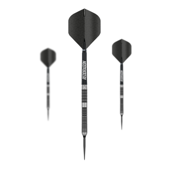 Red Dragon Pegasus Switch Point Steel Darts Ein Set von Red Dragon Pegasus Switch Point Steeldarts ist abgebildet. Die Steeldarts eignen sich für professionelle Dartspieler.