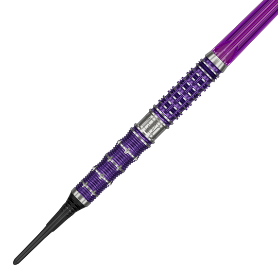 Hier sieht man die Target Japan The Miracle GEN7 Constructors Champions Limited Darts - 21,5g aus einer anderen Perspektive. Das Bild zeigt Details des Dart-Sets und die spezielle Konstruktion.