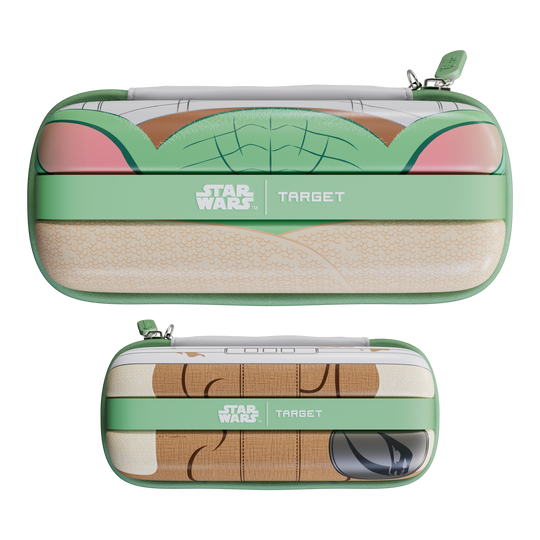 Target Star Wars Boa Dartcase - Grogu Das Bild zeigt das Target Star Wars Boa Dartcase - Grogu. Dies ist ein spezielles Dartcase mit einem Grogu-Motiv aus Star Wars.
