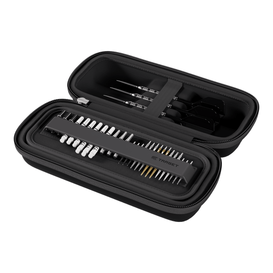 Target BOA Dartcase Zu sehen ist ein Target BOA Dartcase in Schwarz. Das Dartcase eignet sich hervorragend zum sicheren Transport von Dartpfeilen.