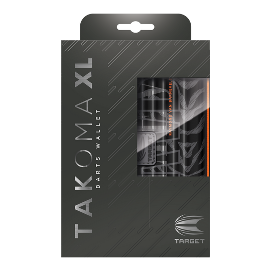 Auf dem Bild ist das Takoma XL Ghost Series Raymond Van Barneveld Dartcase zu sehen. Mit diesem Dartcase können die Pfeile sicher verstaut werden.