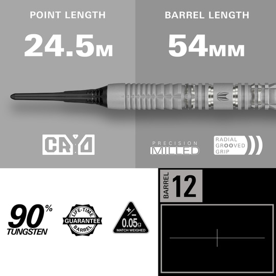 Target Cryo 12 Softdarts Target Cryo 12 Softdarts sind hier zu sehen. Sie überzeugen durch ein einzigartiges Design und hohe Qualität.