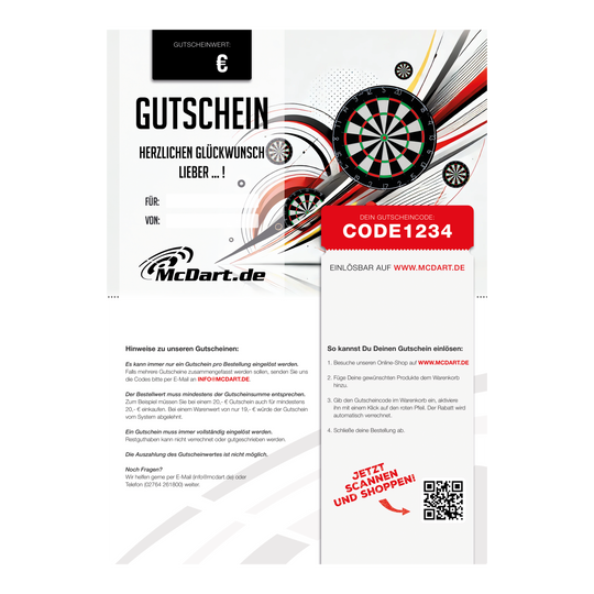 Gutschein - Dartboards