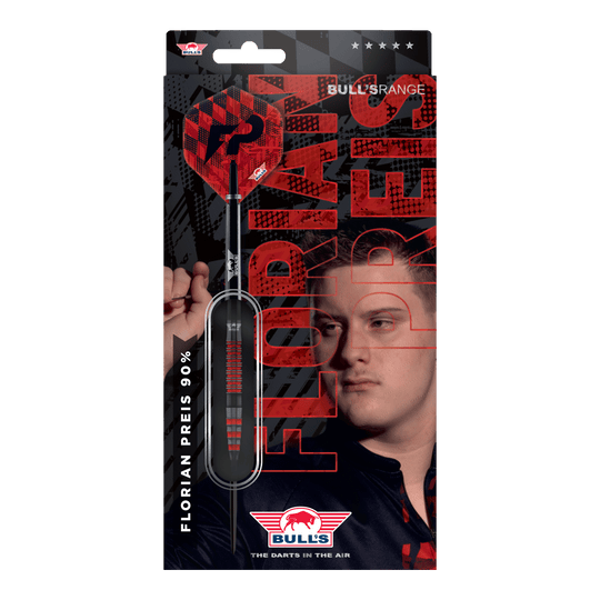 Bulls NL Florian Price Steeldarts - 23g Das Produkt Bulls NL Florian Preis Steeldarts - 23g wird gezeigt. Die Steeldarts sind aus einer anderen Perspektive dargestellt.