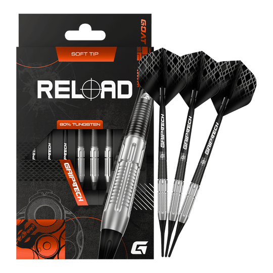 GOAT Reload Softdarts - 20g Zu sehen sind die GOAT Reload Softdarts - 20g in kompletter Ausführung. Diese Softdarts bieten durchdachte Qualität für ambitionierte Dartspieler.