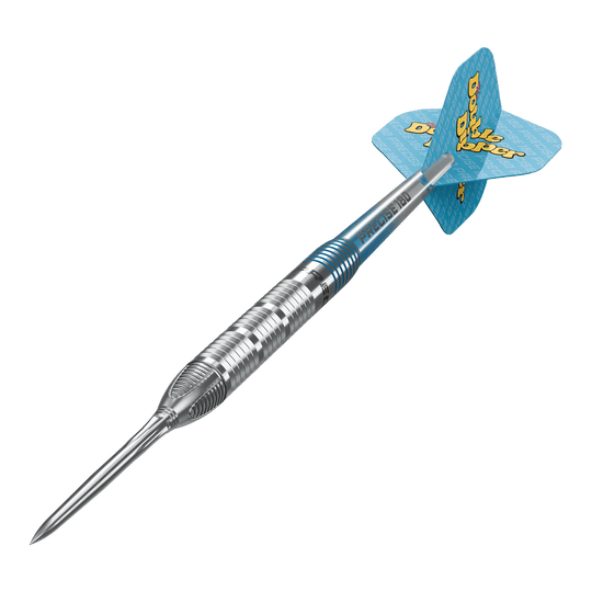 Precise 180 Bela Schugmann Double Dipper V1 steel darts Die Abbildung zeigt die Precise 180 Bela Schugmann Double Dipper V1 Steeldarts. Diese Steeldarts sind speziell für präzises Dartspiel konzipiert.