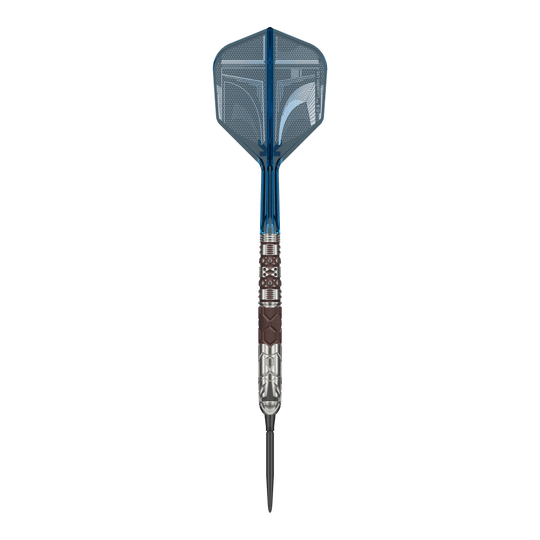 Target Star Wars Mandalorian 95 Swiss Point Steel Darts Dieses Bild zeigt die Target Star Wars Mandalorian 95 Swiss Point Steeldarts. Die Darts verfügen über eine besondere Optik passend zur Mandalorian-Reihe.
