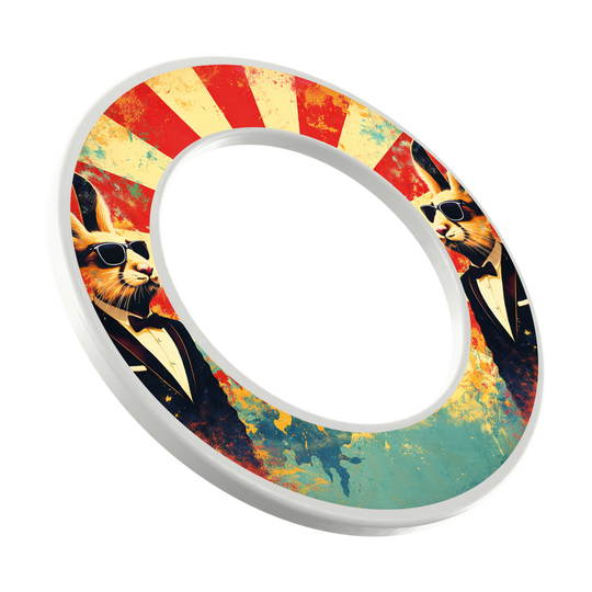 McDart Easter Bunny Dartboard Surround Das Bild zeigt das Design MSF-X11_McDart_Osterhase_Dartboard_Surround_1. Es handelt sich um ein Produktbild eines Dartboard-Surrounds mit Osterhasenmotiv.
