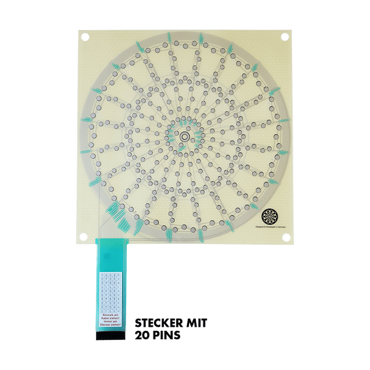LW30_L-wen_Dart_Ersatzteil_Matrix_1_20Pins Das Bild zeigt das Produkt "Löwen Dart Ersatzteil Matrix". Unten steht der Hinweis "Stecker mit 20 Pins".