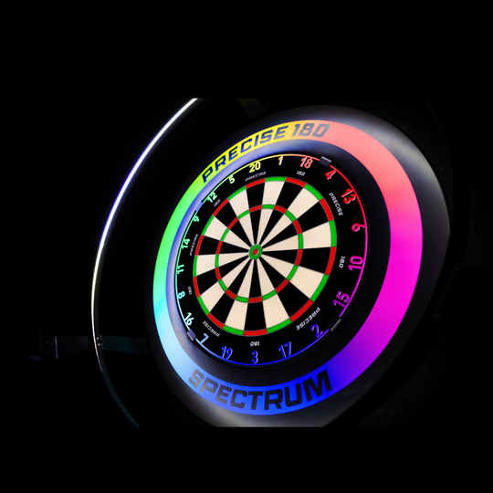 Precise 180 Spectrum Dartboard Surround Gezeigt wird das Precise 180 Spectrum Dartboard Surround. Es dient als Umrandung für Dartscheiben.
