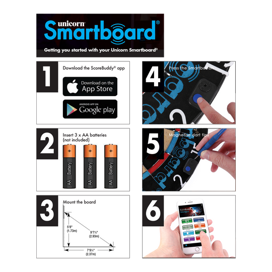 Unicorn Smartboard steel dartboard