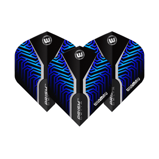 Winmau Prism Delta Blue No2 Standard Flights Abgebildet sind die Winmau Prism Delta Blue No2 Standard Flights. Diese Dart Flights sind in Schwarz und Blau gestaltet.