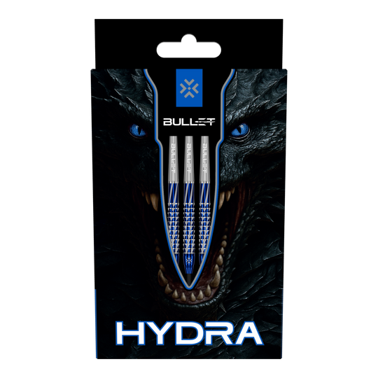 Bullet Hydra steel darts Das Bild zeigt Bullet Hydra Steeldarts. Diese Steeldarts eignen sich für präzises und professionelles Dartspiel.