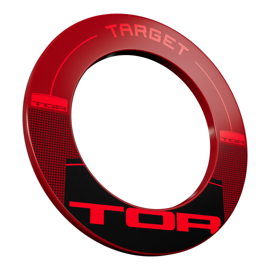 Target TOR Surround Hier wirkt das Target TOR Surround als runde Umrandung eines Dartboards. Die Struktur ist gut erkennbar.
