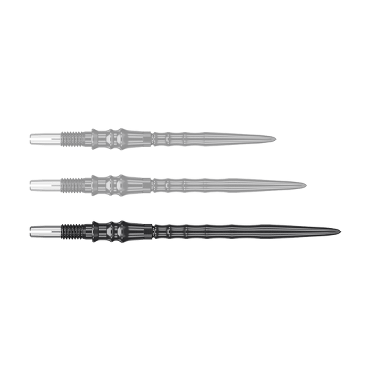 Target Japan Premium Swiss Point Steel Dart Tips - Black Zu sehen sind schwarze Steeldartspitzen, SwissPoint, 40 mm von Target Japan Premium. Die Einzelspitze ist im Detail abgebildet.