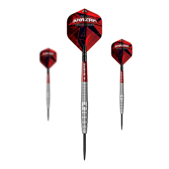 Das Foto zeigt das Set Mission Cam Crabtree Natural Steeldarts. Es handelt sich um hochwertige Steeldarts für den Dartsport.