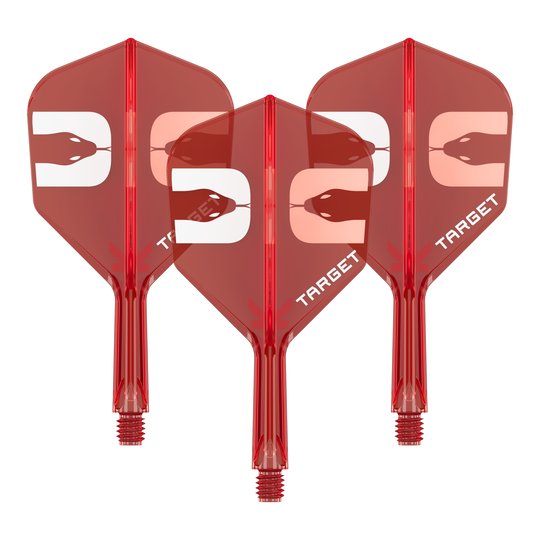 Target K-Flex Nathan Aspinall No6 Flights Auf dem Bild ist ein Produkt mit dem Dateinamen 410597_Target_K-Flex_Nathan_Aspinall_No6_Flight-System_19mm_1Set_(1) abgebildet. Es handelt sich anscheinend um ein Set von Dart-Flights oder ähnlichem Zubehör.