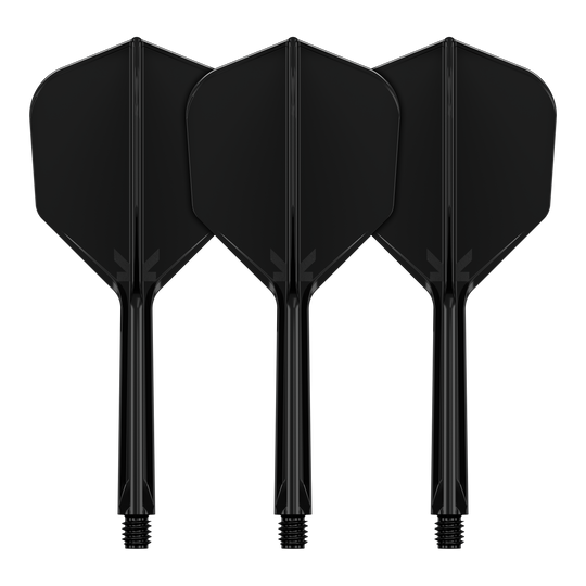 Target K-Flex No6 Flight System - Black Das Bild zeigt das Flight-System Target K-Flex No6 in Schwarz mit 33 mm Länge. Dieses Produkt eignet sich als Ersatzteil für Dartpfeile.