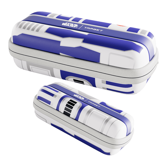 Target Star Wars Boa Dartcase - R2D2 Dieses Bild präsentiert das Target Star Wars Boa Dartcase mit R2D2-Motiv. Das Dartcase schützt die Darts und ist ein Hingucker für Star Wars-Liebhaber.