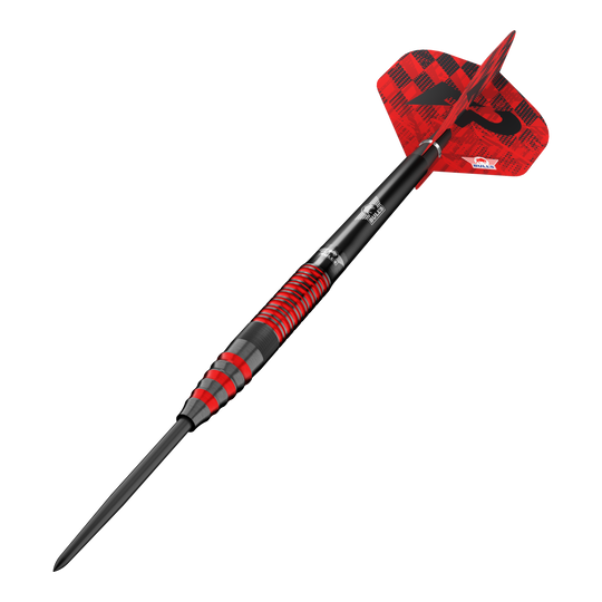 Bulls NL Florian Price Steeldarts - 23g Bulls NL Florian Preis Steeldarts - 23g ist auf dem Bild dargestellt. Die Steeldarts werden aus einer zusätzlichen Ansicht präsentiert.