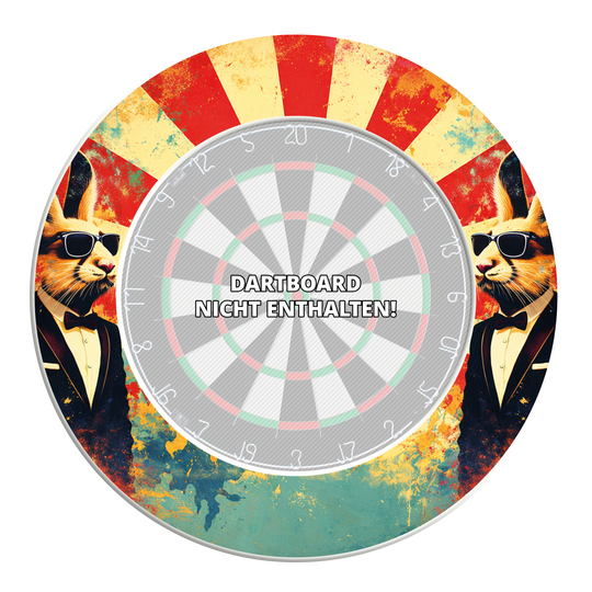 McDart Easter Bunny Dartboard Surround Das Bild zeigt das Design MSF-X11_McDart_Osterhase_Dartboard_Surround_3. Es handelt sich um ein Produktbild eines Dartboard-Surrounds mit Osterhasenmotiv.