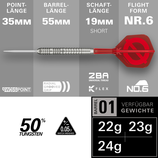 Target Group O 03 Swiss Points Steel Darts Target Group O 03 Swiss Points Steel Darts