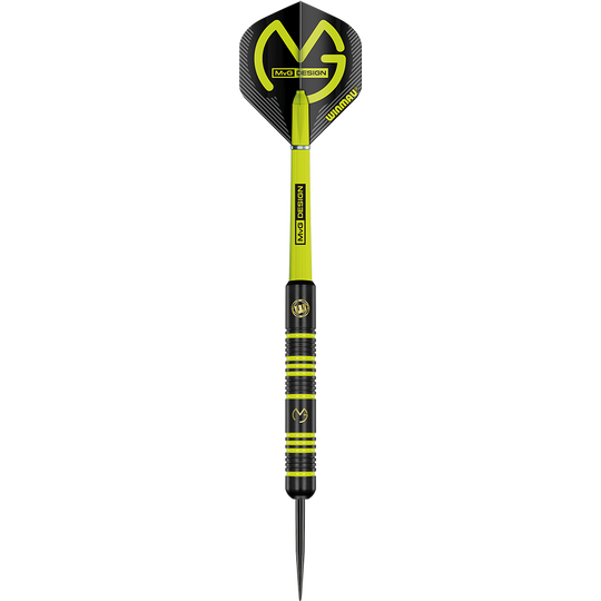 1233_Winmau_Michael_Van_Gerwen_MvG_Ambition_Steeldarts_1tY1VGj9FcJWc8 Winmau Michael Van Gerwen MvG Ambition Steeldarts sind Dartpfeile mit geriffeltem Griffbereich. Sie werden als Dreierset präsentiert.
