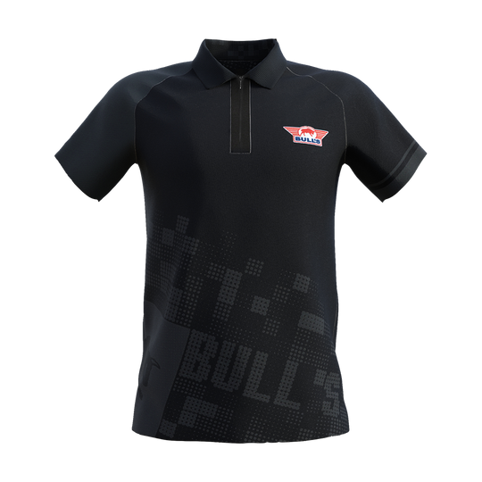 Bulls NL Plain Black Dart Poloshirt