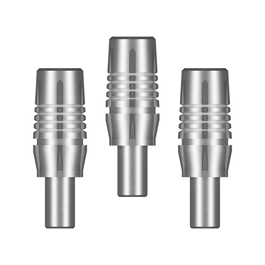 Shot Threadhead Point Adapter Satz silberner Dartspitzen-Adapter in kompakter Ausführung. Die Adapter sind für das Anbringen von Spitzen geeignet.