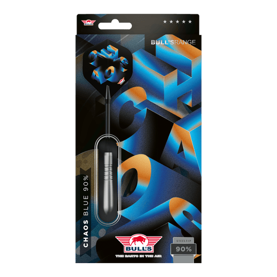 Bulls NL Chaos Blue Steel Darts - 23g Das Produkt ist Bulls NL Chaos Blue Steeldarts - 23g. Die Darts sind für ihr blaues Chaos-Design bekannt.