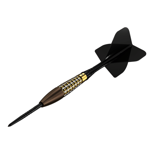 Mission Rhodon steel darts - 23g Das Bild zeigt die Mission Rhodon Steeldarts - 23g. Es handelt sich um hochwertige Steeldarts für präzises Dartspiel.