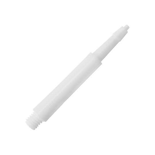 HRC12619W_Harrows_Clic_Standard_Shafts_Weiss_37mm_2 Das Bild zeigt einen weißen Harrows Clic Standard Shaft. Es handelt sich um ein Zubehörteil für Dartpfeile.