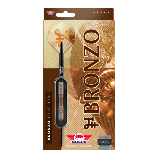 Bulls NL Bronzo True Steel Darts - 23g Hier sieht man die Bulls NL Bronzo True Steeldarts - 23g. Die Steeldarts sind in traditioneller Form gestaltet.