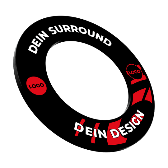 Ein Bild mit dem Namen MSF-Schwarz_Dartboard_Surround_Wunschdruck_Schwarz_1. Es zeigt vermutlich ein schwarzes Dartboard-Surround mit individuellem Druck.