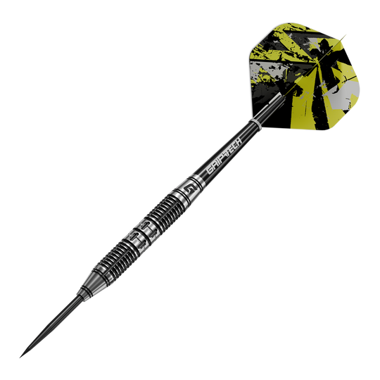 Das Bild zeigt das Produkt GOAT Dumbbell Steeldarts. Es handelt sich um Steeldarts mit einem besonderen Design.