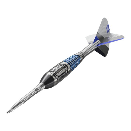 Target Phil Taylor Power X Chrono Swiss Points steel darts Das Bild stellt die Target Phil Taylor Power X Chrono Swiss Points Steeldarts dar. Die Darts werden von Profis und Hobbyspielern genutzt.