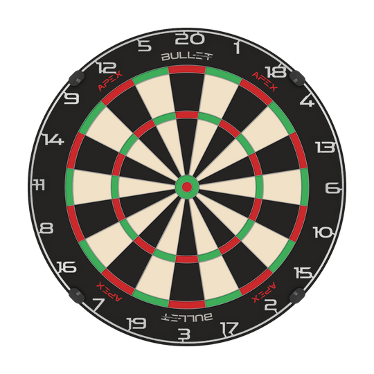 Bullet Dartboard Number Ring Dargestellt ist ein weiterer silberner Dartboard-Zahlenring. Er wird verwendet, um die Punktzahlen beim Dart zu markieren.