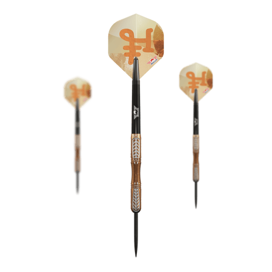 Bulls NL Bronzo True Steel Darts - 23g Auf dem Bild sind die Bulls NL Bronzo True Steeldarts - 23g als Set zu sehen. Das Set enthält mehrere Darts für das Spiel.