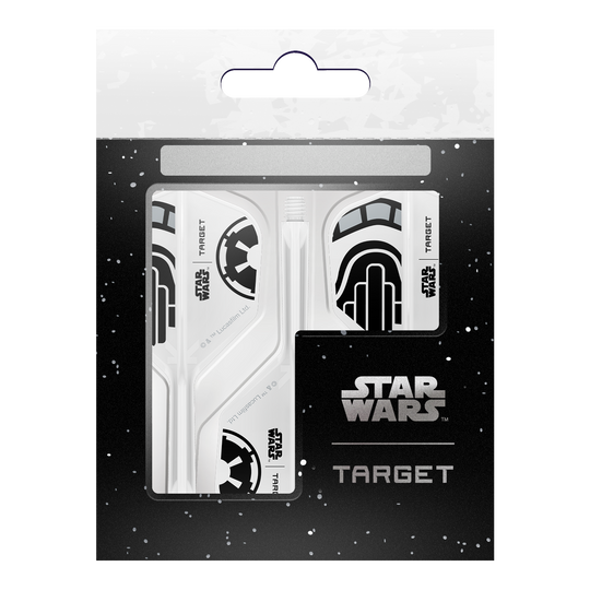 Target Star Wars K-Flex Stormtrooper No6 Flights Dartflügel mit kultigem Stormtrooper-Motiv. Geeignet für Star Wars und Dart Enthusiasten.