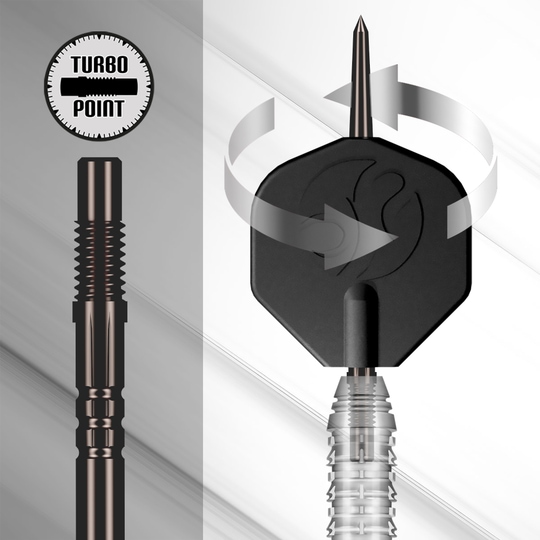 Shot Turbo Point Tool Das Foto zeigt das Shot Turbo Point Tool. Dieses Tool wird für den Wechsel und die Pflege von Dartspitzen verwendet.