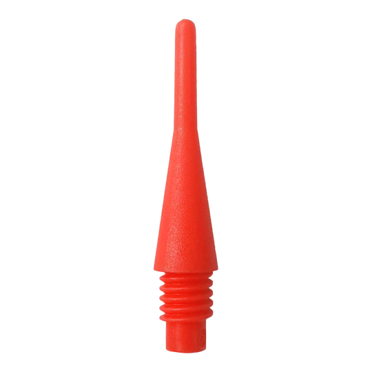 Shorties (200er Pack) - Spitzen Das Bild zeigt eine rote Softdartspitze. Die Spitze hat ein Schraubgewinde am unteren Ende.